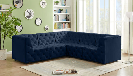 Tuft - Modular Sectional 5 Piece - Navy - Home Elegance USA