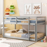 Twin over Twin Floor Bunk Bed,Grey(Old Sku:W50430319) - Home Elegance USA