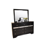 Traditional Matrix 7 Drawer Dresser in Black made with Wood - Home Elegance USA