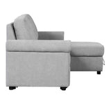 83" Modern Convertible Sleeper Sofa Bed with Storage Chaise,Gray(Old Sku:SG000346AAA) - SG000700AAE - image - 20