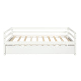 Daybed with Trundle Frame Set, Twin Size, White - Home Elegance USA