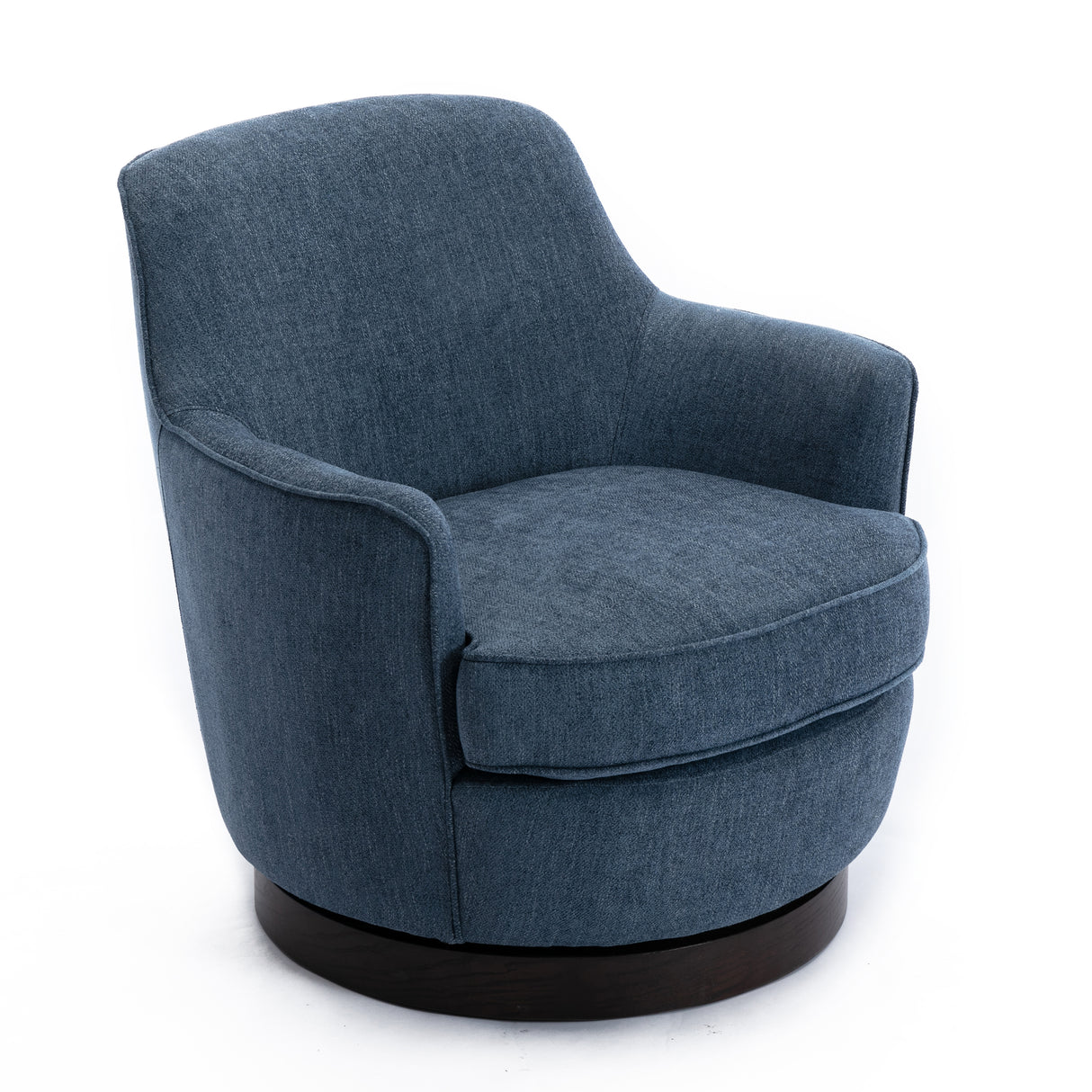 Richfield Cadet Blue Wood Base Swivel Chair - Home Elegance USA