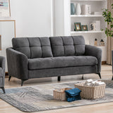 Callie Gray Velvet Fabric Sofa - Home Elegance USA