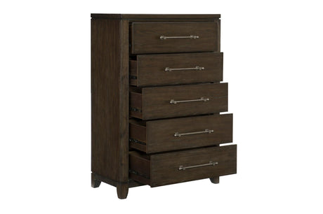 Griggs 6 Piece Queen Bedroom Set In Dark Brown 1669-1-6Set | Homelegance