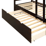 Orisfur. Twin Bunk Beds for Kids with Safety Rail and Movable Trundle bed - Home Elegance USA