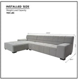 Sectional Sofa Light Grey - Home Elegance USA