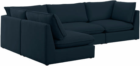 Mackenzie - Modular Sectional 4 Piece - Navy - Fabric - Home Elegance USA