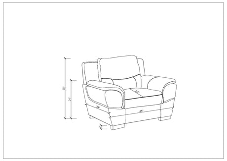 Genuine Leather Chair - Home Elegance USA