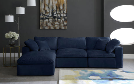 Cozy - Modular Sectional 4 Piece Cloud - Navy - 634Navy - Sec4A - Home Elegance USA - 4