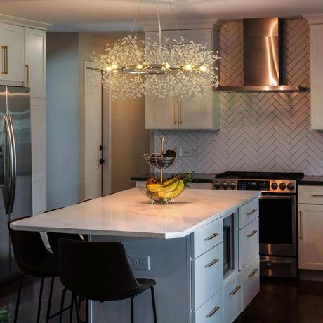 Modern American round crystal chandelier -12 bulbs - Home Elegance USA