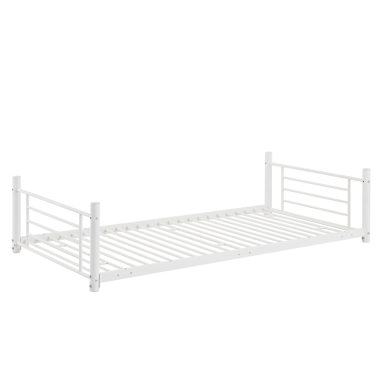 Twin-Twin-Twin Triple Bed with Built-in Ladder, Divided into Three Separate Beds,White(OLD SKU:LP000097AAK) - Home Elegance USA