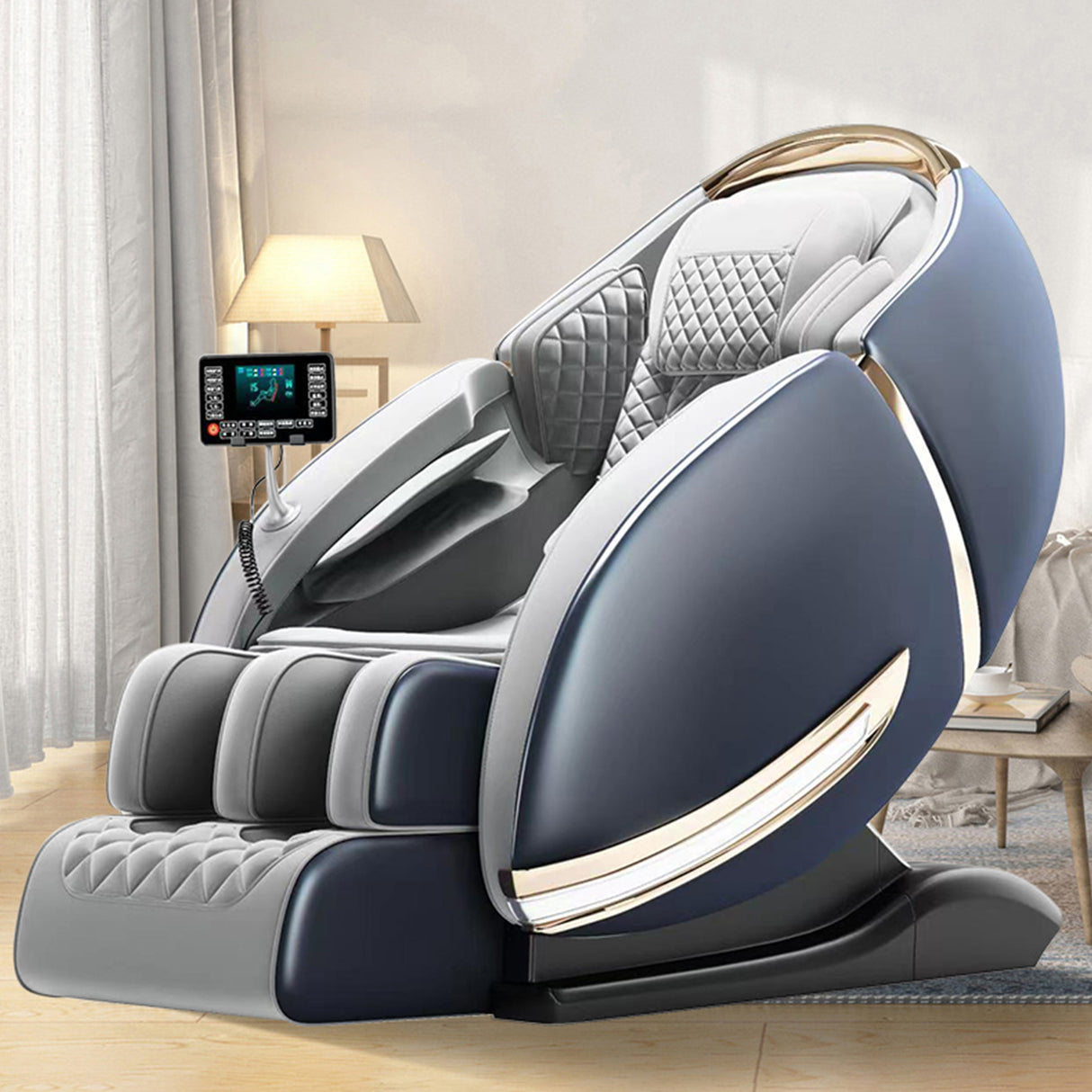 Electric Luxury back Calf heat Kneading 3D AI Voice Zero Gravity foot roller oversize morden Massage Chair Home Elegance USA