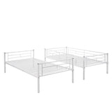 Twin Over Twin Metal Bunk Bed (White)( old sku: MF189201KAA ) - Home Elegance USA