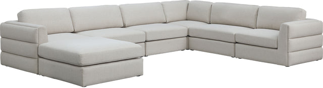 Beckham - Modular Sectional 7 Piece - Beige - Fabric - Home Elegance USA