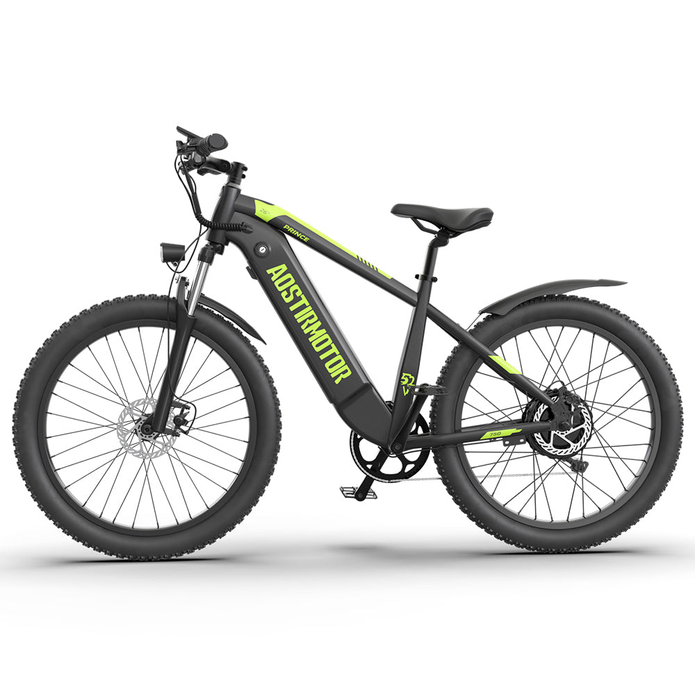 AOSTIRMOTOR new pattern 26" 750W Electric Bike Fat Tire 52V15AH Removable Lithium Battery for Adults