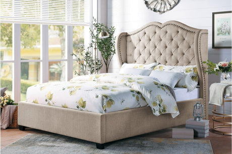 Homelegance - Waterlyn Queen Bed In Beige - 1639-1*