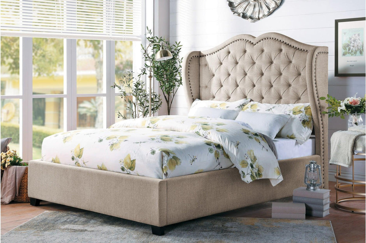 Homelegance - Waterlyn Eastern King Bed In Beige - 1639K-1Ek*