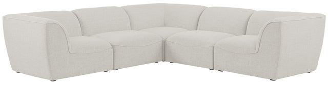 Miramar - Modular Sectional 5 Piece - Cream - Modern & Contemporary - Home Elegance USA