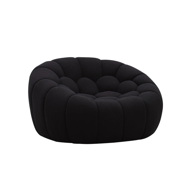 Vig Furniture Divani Casa Yolonda - Modern Curved Black Fabric Chair