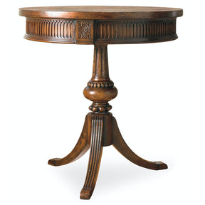 Round Pedestal Accent Table Walnut Finish – Hooker Furniture