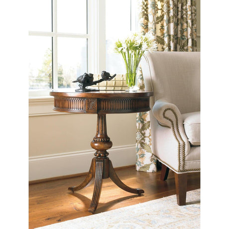 Hooker Furniture Round Pedestal Accent Table