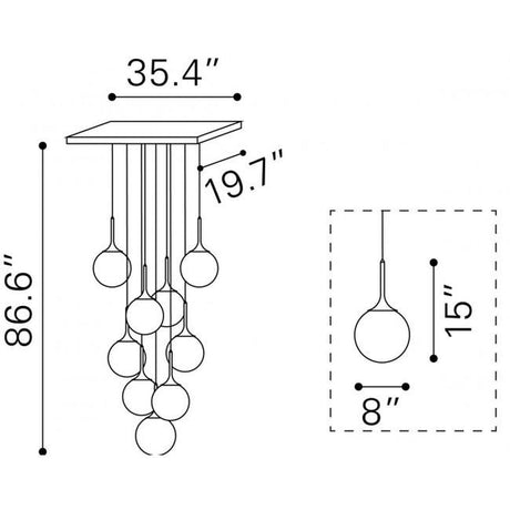 Zuo Epsilon Ceiling Lamp