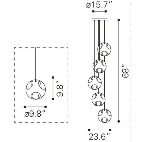 Zuo Meteor Shower Ceiling Lamp