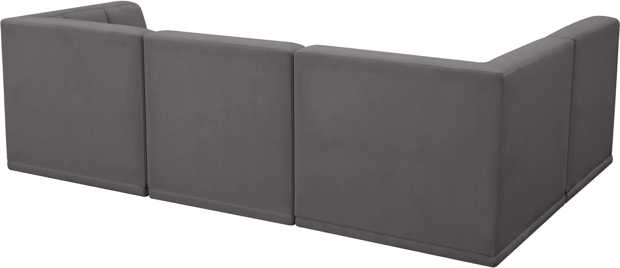 Relax - Modular Sectional 4 Piece - Gray - Home Elegance USA