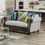 Mariella - Sofa & Loveseat - Gray / Beige / Teal / Olive - Home Elegance USA