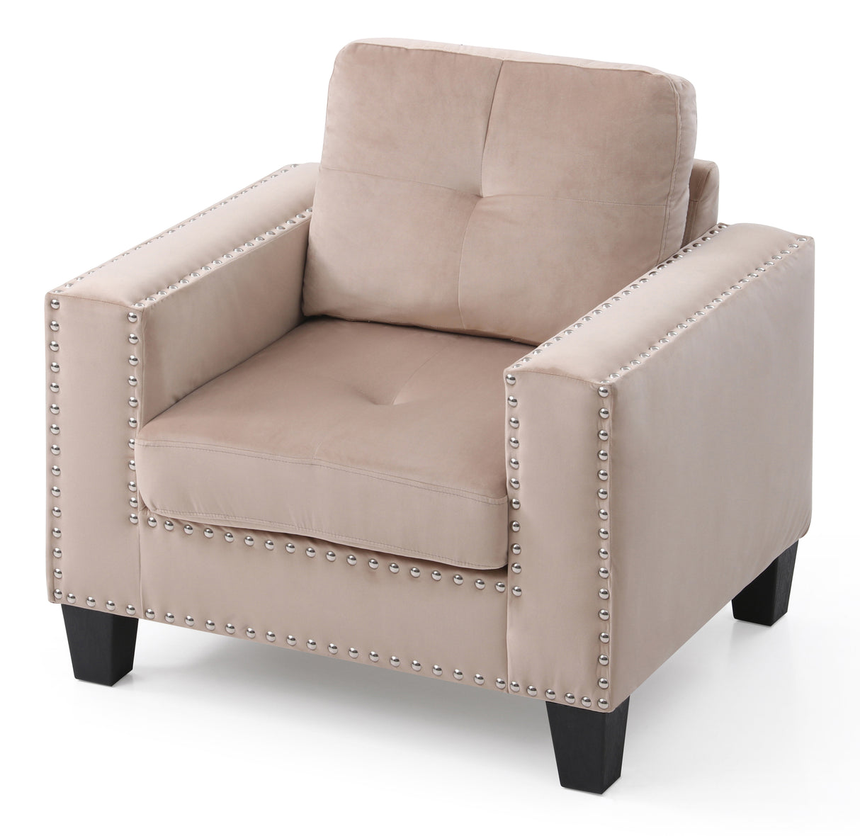 Glory Furniture Nailer G314A-C Chair , BEIGE - Home Elegance USA