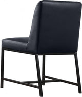 Bryce Faux Leather Dining Chair Set Of 2 In Black - 918Black - C | Meridian | Home Elegance USA