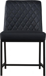 Bryce Faux Leather Dining Chair Set Of 2 In Black - 918Black - C | Meridian | Home Elegance USA