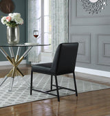 Bryce Faux Leather Dining Chair Set Of 2 In Black - 918Black - C | Meridian | Home Elegance USA