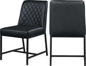 Bryce Faux Leather Dining Chair Set Of 2 In Black - 918Black-C | Meridian