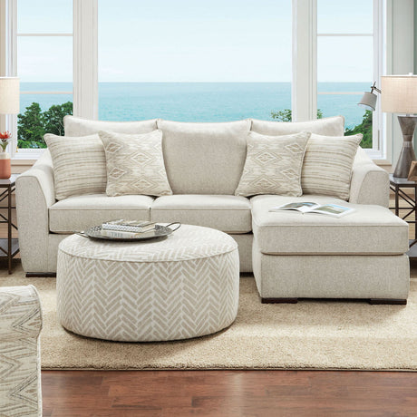 Saltney - Sectional - Ivory - Home Elegance USA