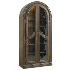 Rhapsody Bunching Curio Cabinet – Walnut Rustic Finish by Hooker Furniture