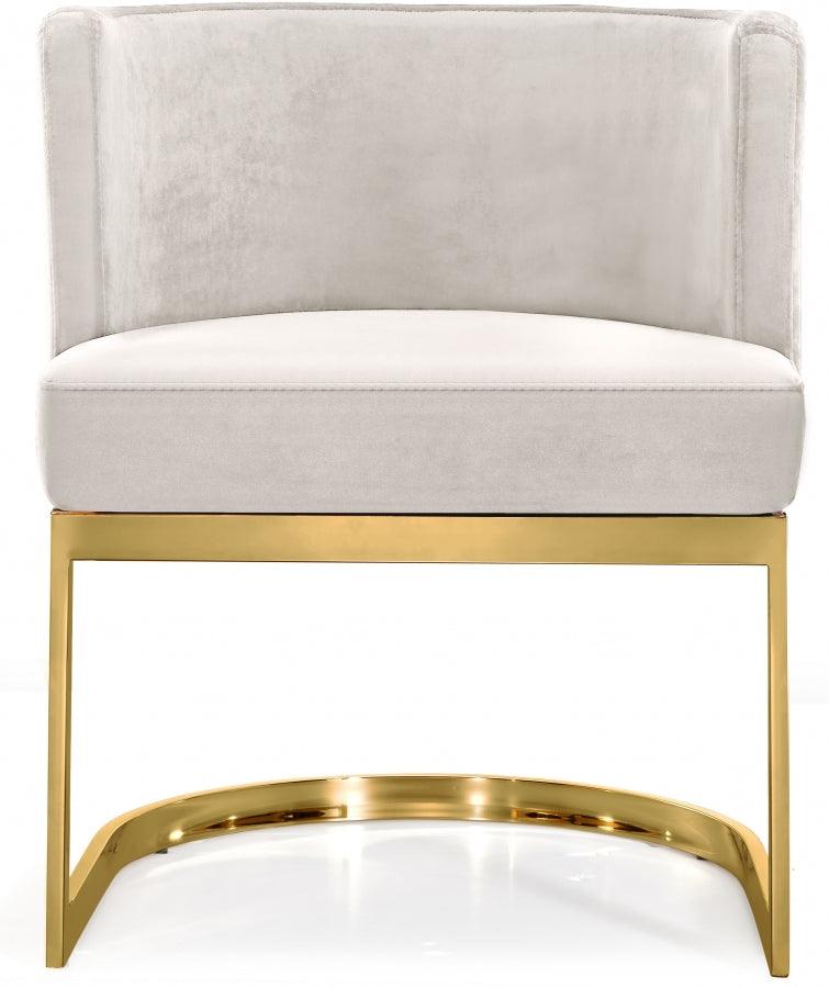 Meridian Furniture - Gianna Velvet Dining Chair In Cream (Set Of 2) - 718Cream-C