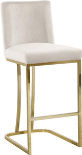 Meridian Furniture - Heidi Velvet Counter Stool Set Of 2 In Cream - 777Cream-C