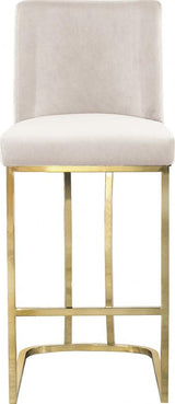 Meridian Furniture - Heidi Velvet Counter Stool Set Of 2 In Cream - 777Cream-C