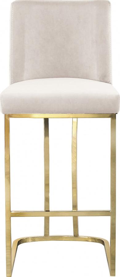 Meridian Furniture - Heidi Velvet Counter Stool Set Of 2 In Cream - 777Cream-C