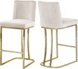 Heidi Velvet Counter Stool Set Of 2 In Cream - 777Cream-C | Meridian
