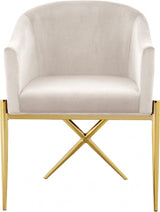 Meridian Furniture - Xavier Velvet Dining Chair Set Of 2 In Cream - 763Cream-C