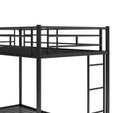 Twin over Twin Bunk Bed with Trundle, Black(OLD SKU:MF192387AAB) - Home Elegance USA