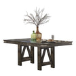 Brown Finish Rustic Look 1pc Dining Table with Butterfly Extension Leaf Solid Rubberwood Dining Furniture - Home Elegance USA