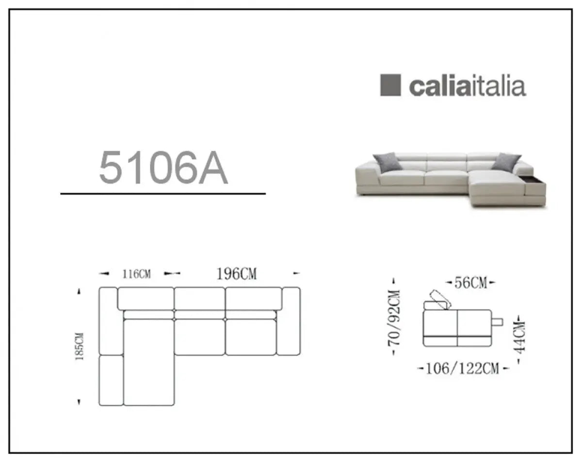 Divani Casa Pella Mini Modern Black Leather Sectional Sofa Vgca5106A - Blk | Home Elegance USA