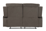 Global United Reclining Transitional Microfiber Fabric Loveseat