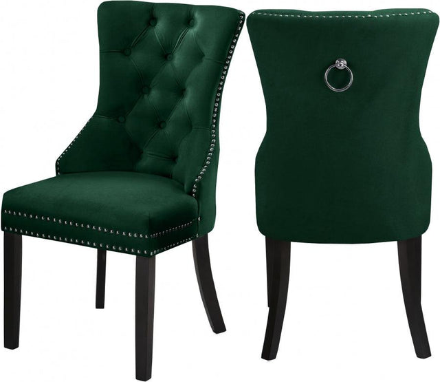 Meridian Furniture - Nikki Dining Chair In Green (Set Of 2) - 740Green-C