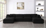 Serene - Cloud Modular Sectional 6 Piece - Black - Fabric - Modern & Contemporary - Home Elegance USA