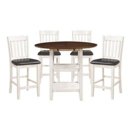 Homelegance - Kiwi 5 Piece Counter Height Table Set - 5162Ww-36-5Set