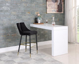 Meridian Furniture - Sleek Bar Stool Set Of 2 In Black - 960Black-C